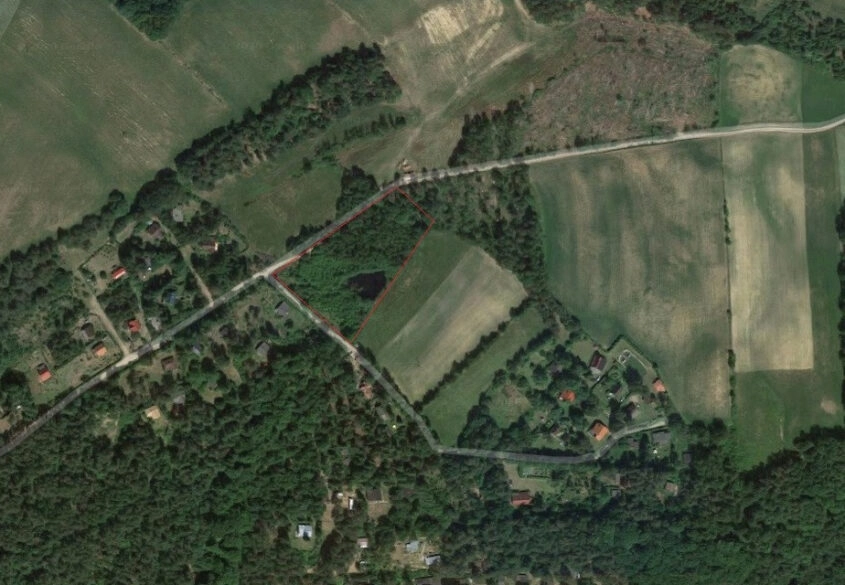 Las i oczko wodne na działce, 300 m od jeziora!