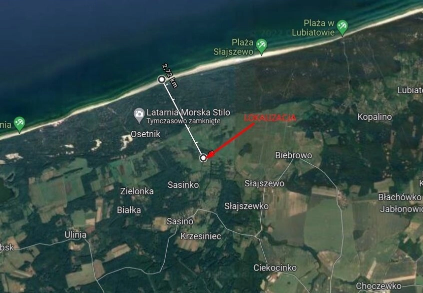Działka w miejscowości Sasino