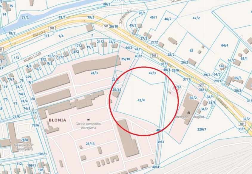 Działka pod zabudowę produkcyjno-usługową, Gdańsk!