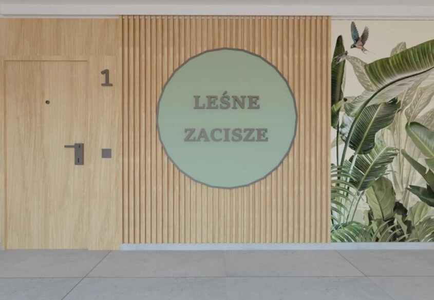 Nowe budownictwo w otoczeniu lasu