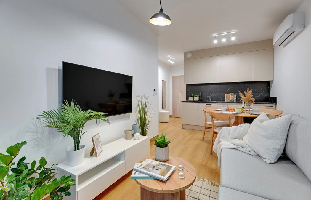 Apartament wykończony i wyposażony 2km od plaży!