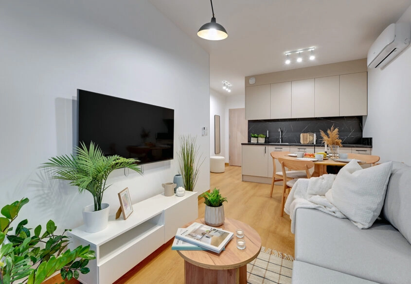 Apartament wykończony i wyposażony 2km od plaży!
