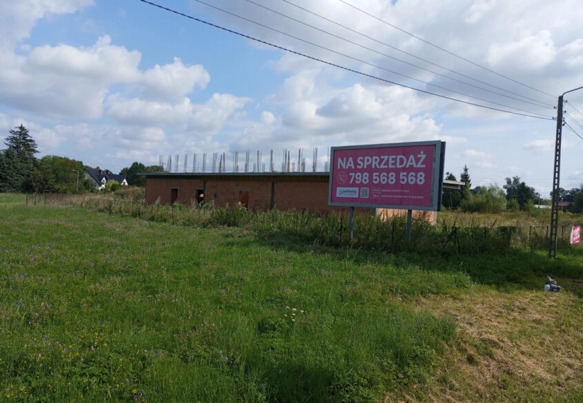 Działka z budynkiem komercyjnym w Malborku