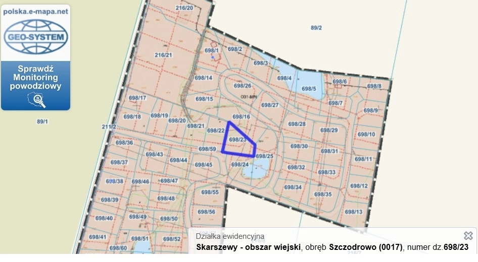 Działka mieszkaniowa 1012m2 z wodą na działce