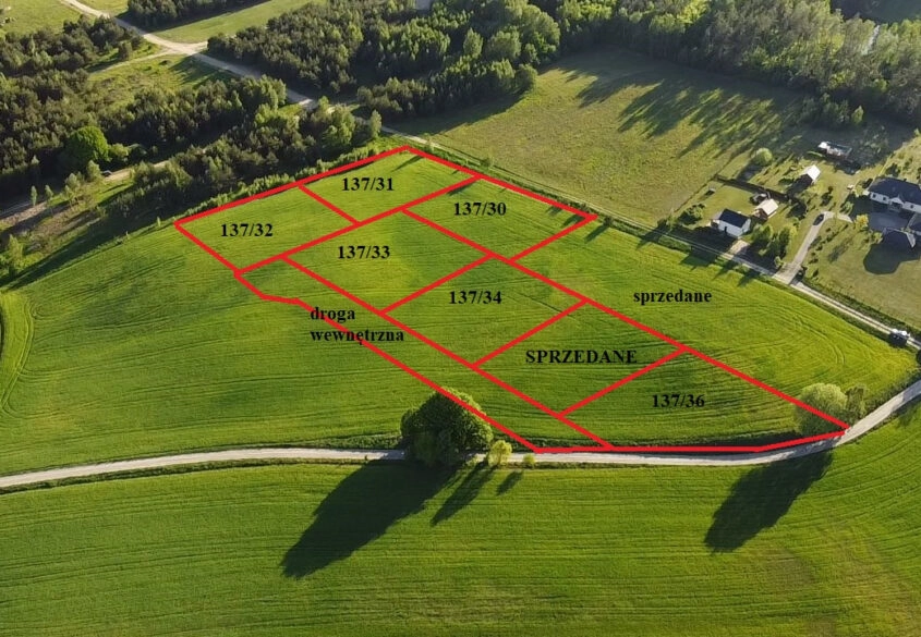 Działka mieszkaniowa 1514m2, dz. 137/30