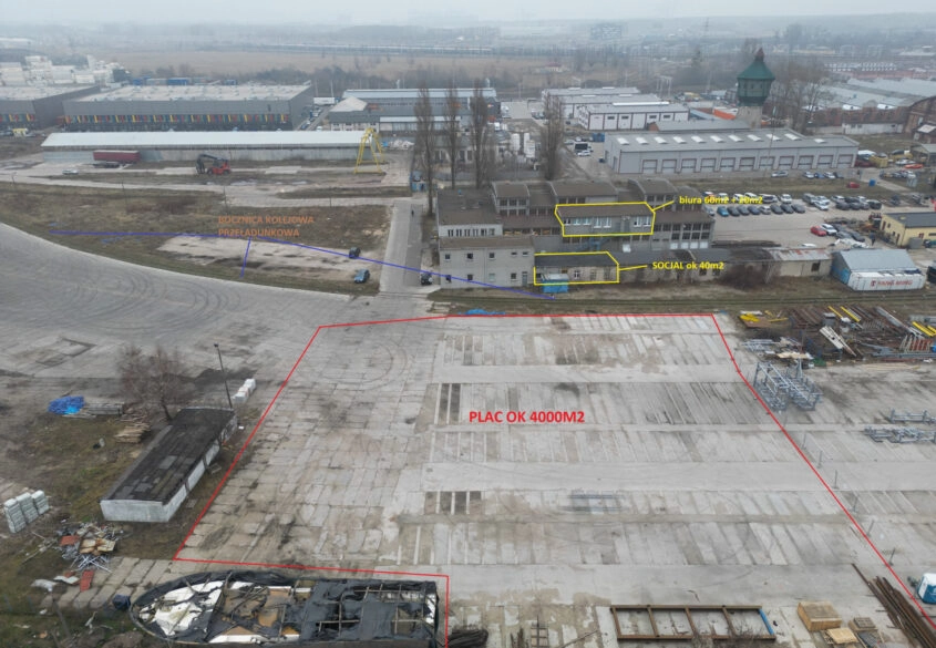 Plac utwardzony Przemysłowy BOCZNICA KOLEJOWA