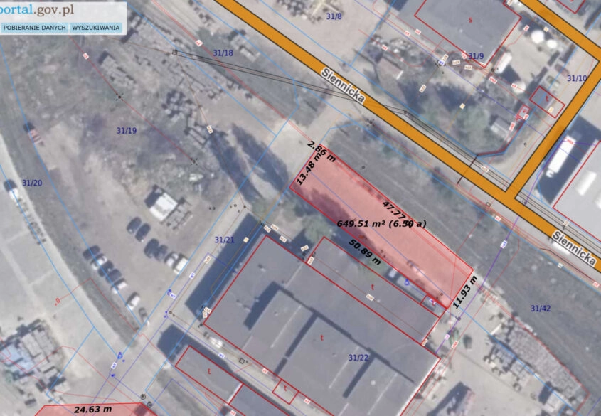 Plac utwardzony Przemysłowy BOCZNICA KOLEJOWA