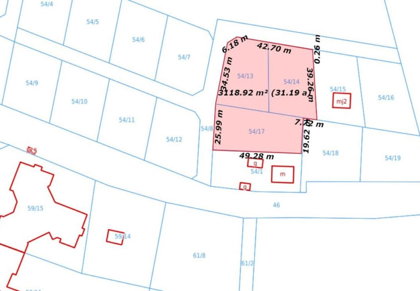 DZIAŁKA BUDOWLANA  MIESZKALNO USŁUGOWAKOSTKOWO