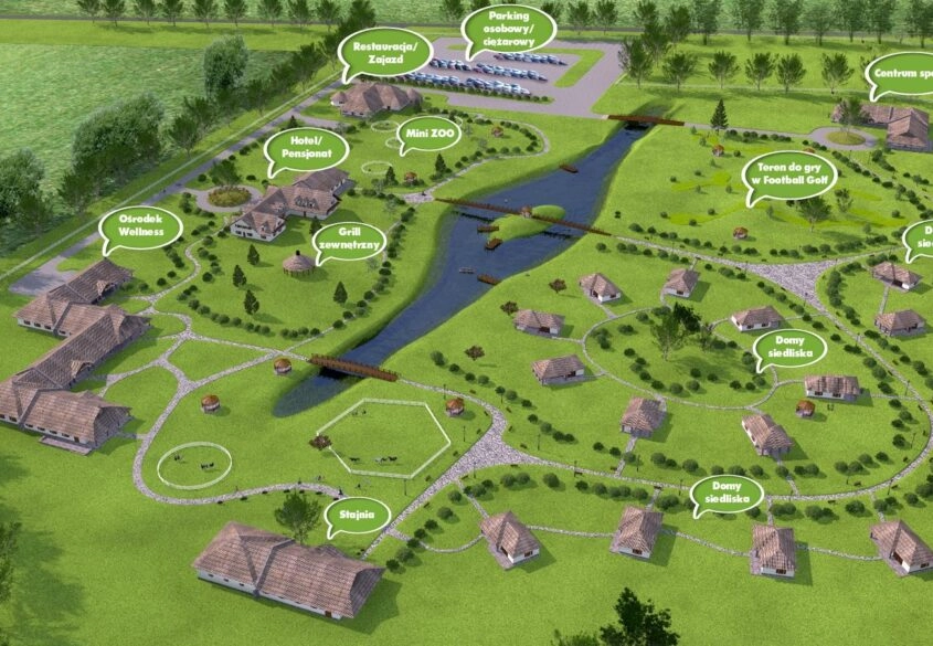 Działka z projektem Osady SPA