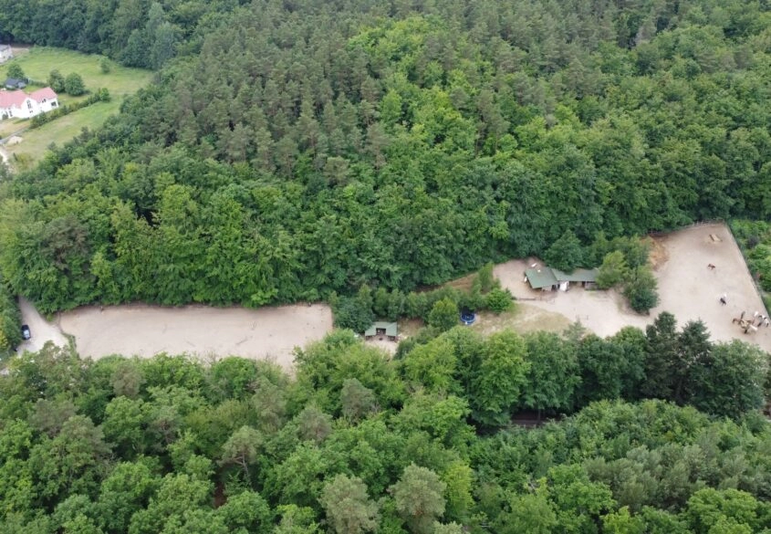 Wyjątkowy teren otoczony lasem Polana Bernadowo
