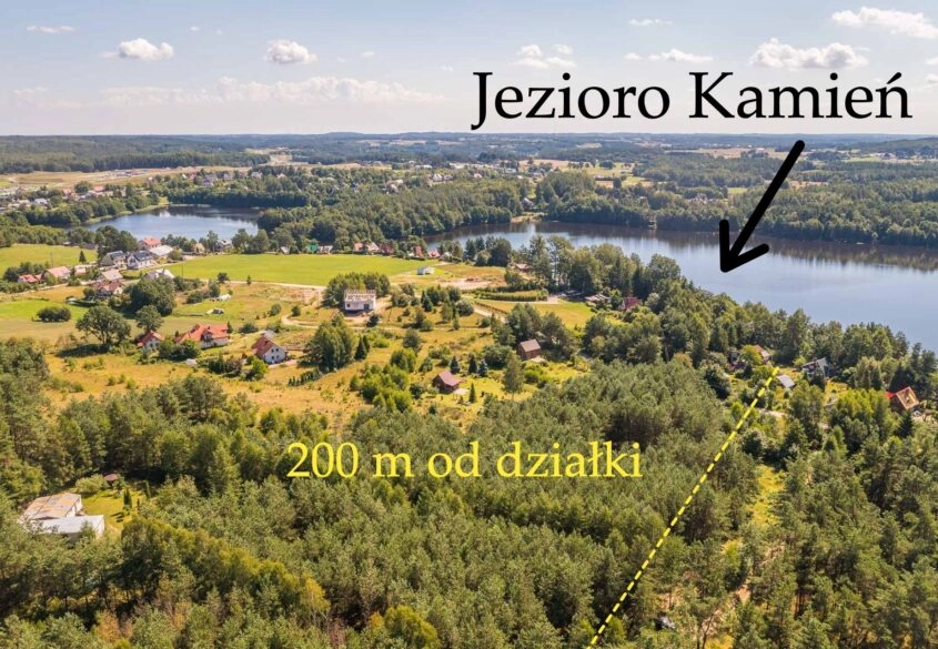 Piękna działka, Jezioro Kamień, MALOWNICZA okolica