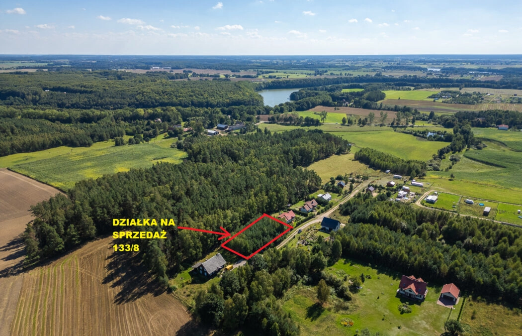 działka w Sobączu obok lasu, 2 km od jeziora !