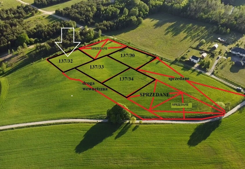 Działka mieszkaniowa 1501m2, dz. 137/32