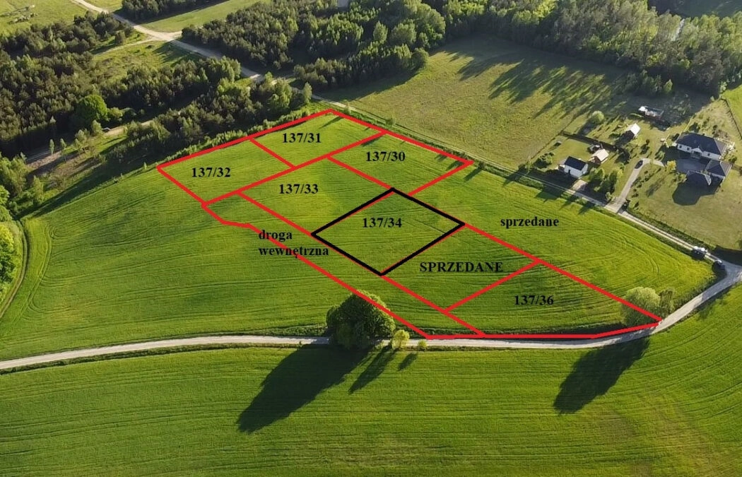 Działka mieszkaniowa 1501m2, dz. 137/34