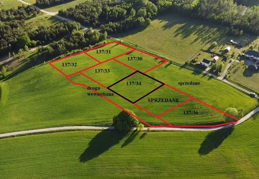 Działka mieszkaniowa 1501m2, dz. 137/34