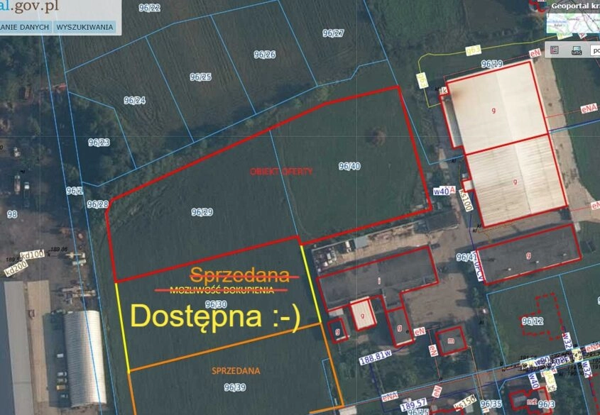 Dwie przemysłowe | Możliwość dokupienia 9500M2
