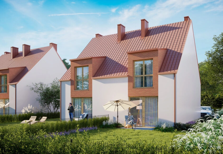 Bliźniak 4 pok, 2 miejsca parkingowe, ogród 120m2