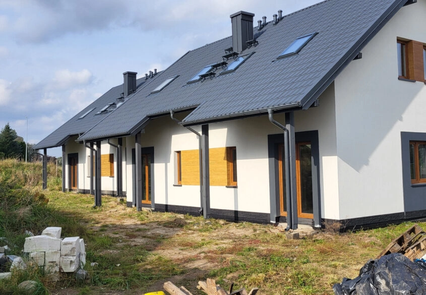 Bliźniak ogród 160 m2 - narożny