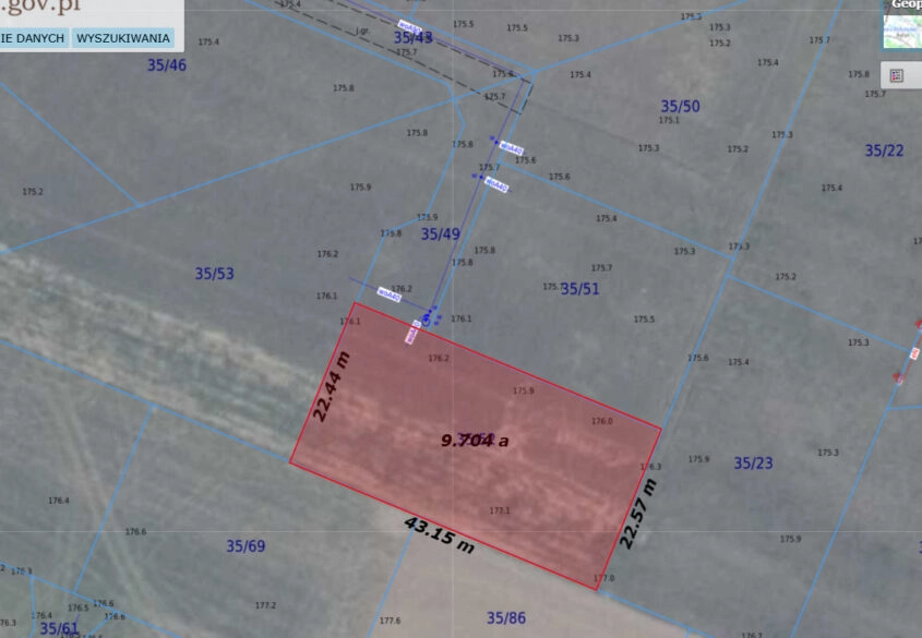 Budowlana | 958m2 | Tanio | Woda