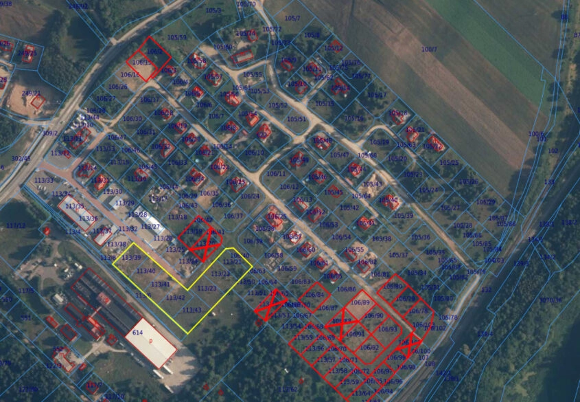 WODA GAZ PRĄD KANALIZACJA | JEZIORO | PROSTOKĄTNA