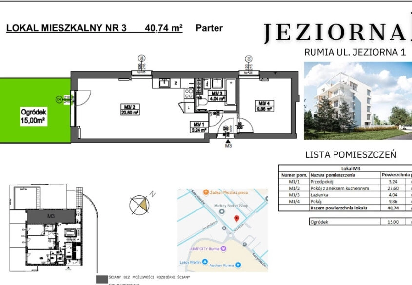 Mieszkanie deweloperskie 2 pokoje  z ogródkiem