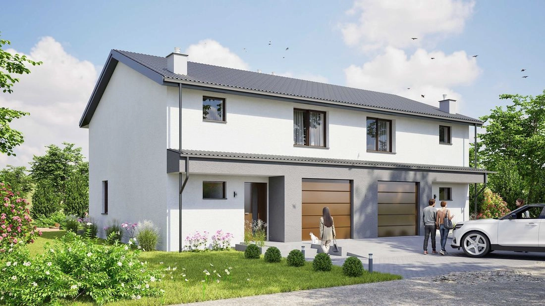 Bliźniak | 550M2 Działki | 122M2 | 4 Pok | Garaż