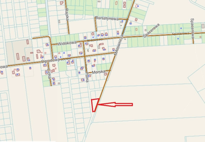 Działki oddalone zaledwie 1,9 km do plaży