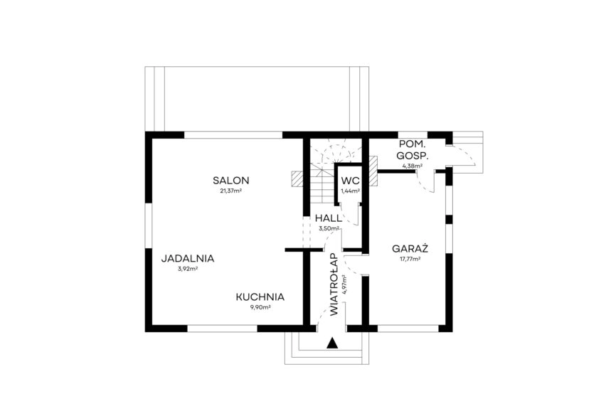 Wolnostojący dom - 800m2 działki