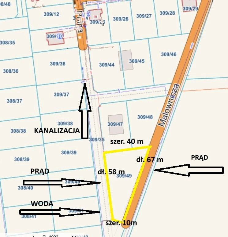 Działki oddalone zaledwie 1,9 km do plaży