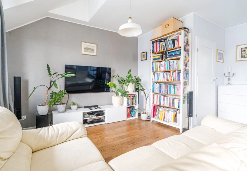 Dwupoziomowe mieszkanie w nowoczesnym stylu