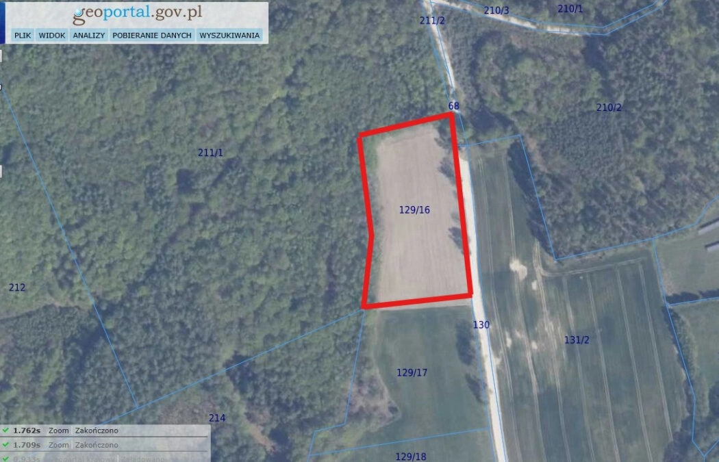 Działka Warcz, powiat gdański 11 070 m²