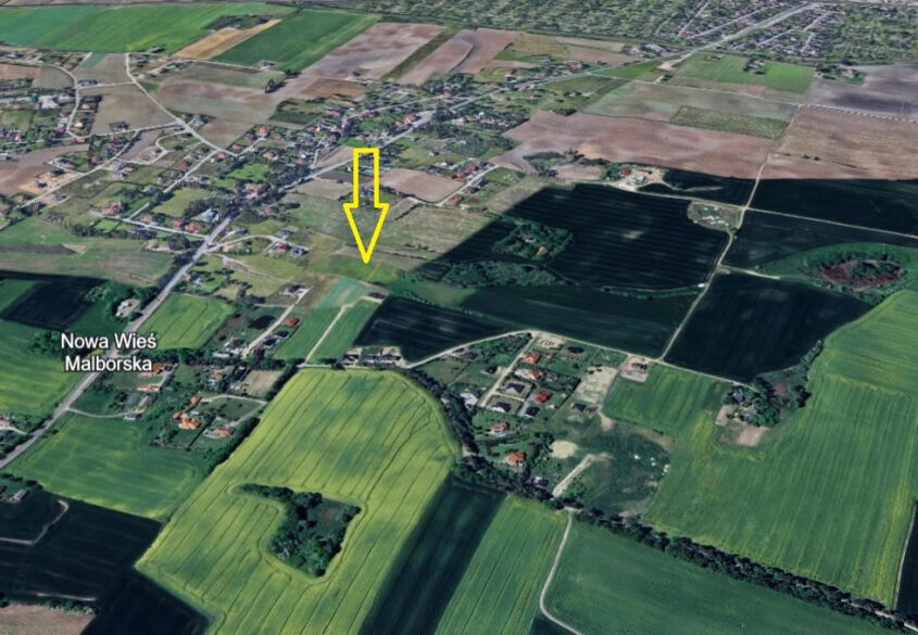 Na sprzedaż duża działka w Nowej Wsi Malborskiej.