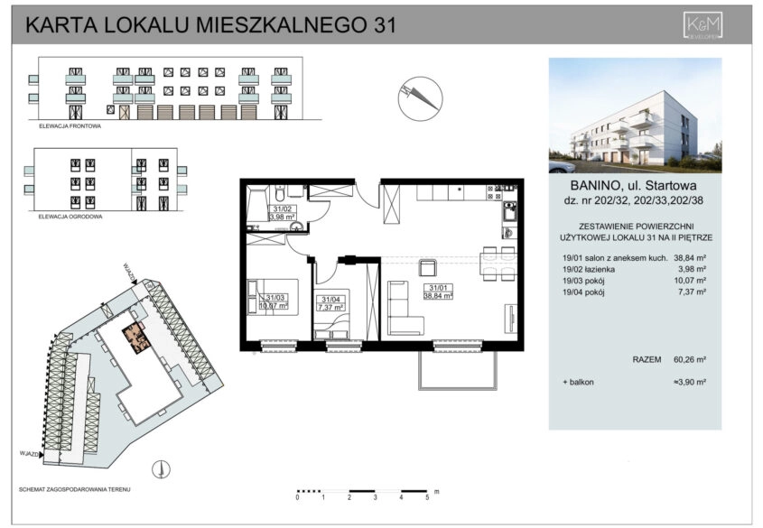 OSTATNIE Mieszkania BANIONO/ DEWELOPER/ centrum