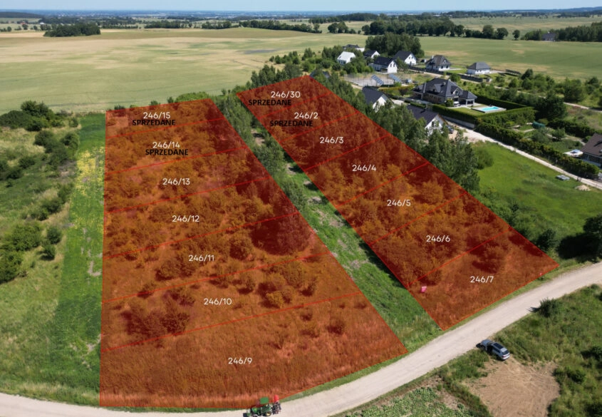 Bielkówko ul. Wyżynna BUDOWLANE