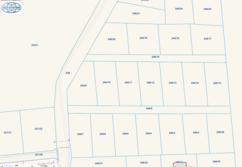 Bielkówko ul. Wyżynna BUDOWLANE