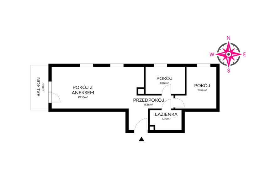 Przestronnne, nowoczesne mieszkanie