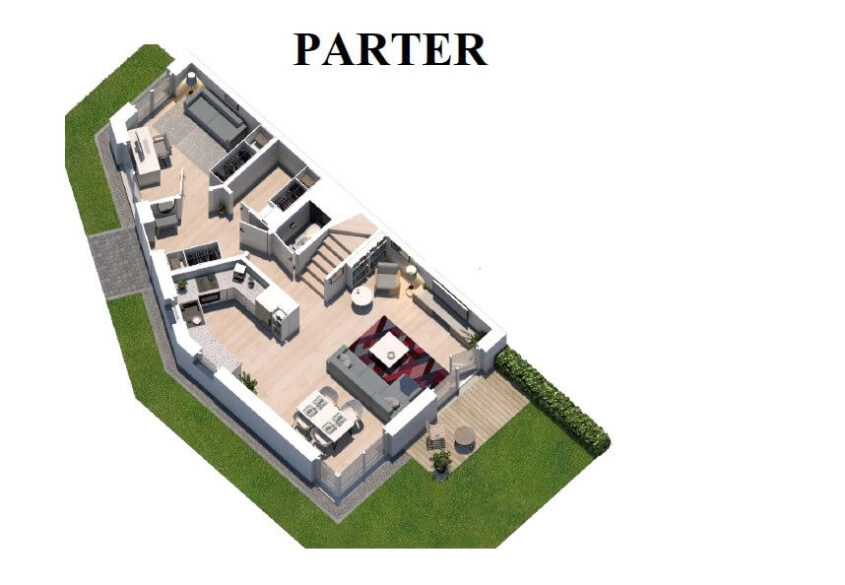 Dom skrajny 7 pokojowy pow. 166m2, ogród 151m2