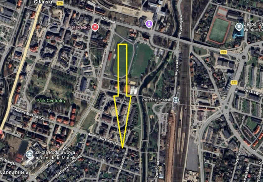 Działka z domem 1147m² Pruszcz Gdański