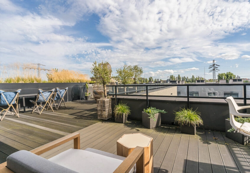 Taras 75m2 z widokiem na panoramę Gdańska