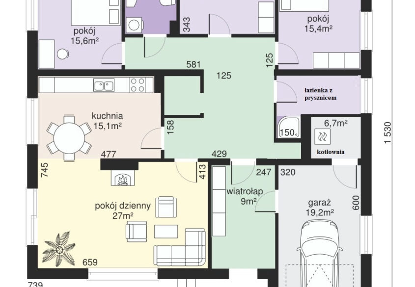Dom wolnostojący parterowy 225m2, ogród 939m2