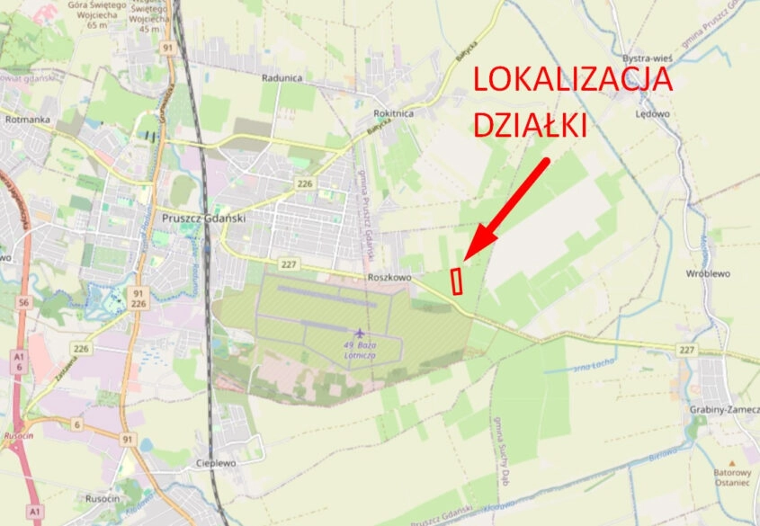 Ziemia rolna, Roszkowo obok Pruszcza Gd. 4 hekatry