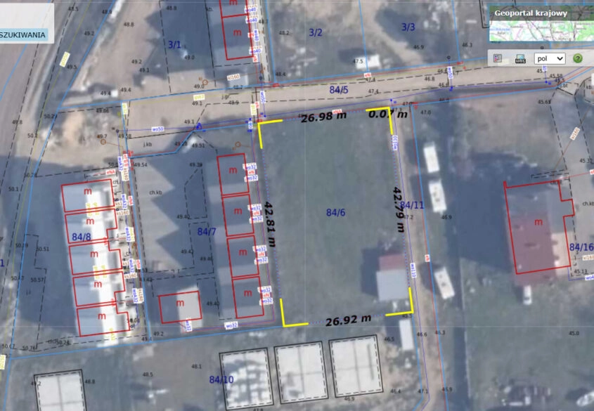 Uzbrojona | Ogrodzona | Pod szereg/domki letni.