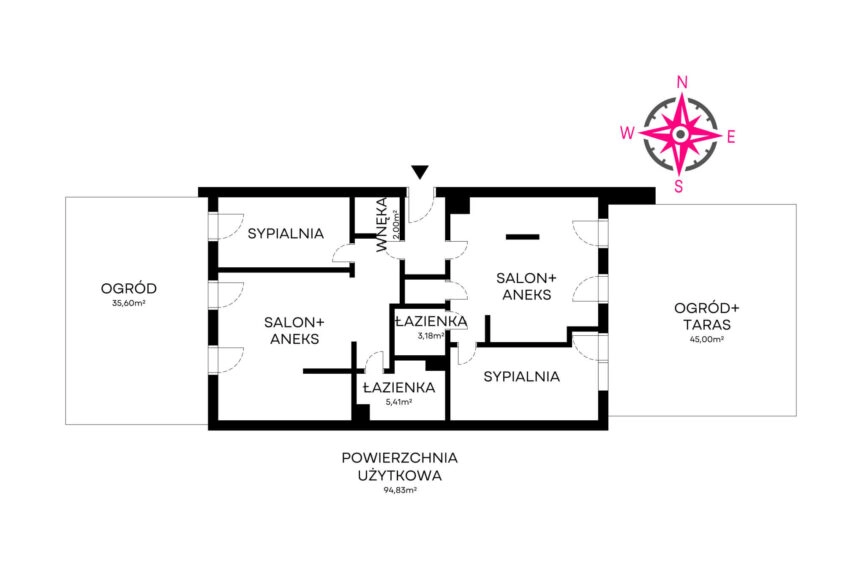 Dwa apartamenty po 47m2 Św Barbary centrum Gdańska