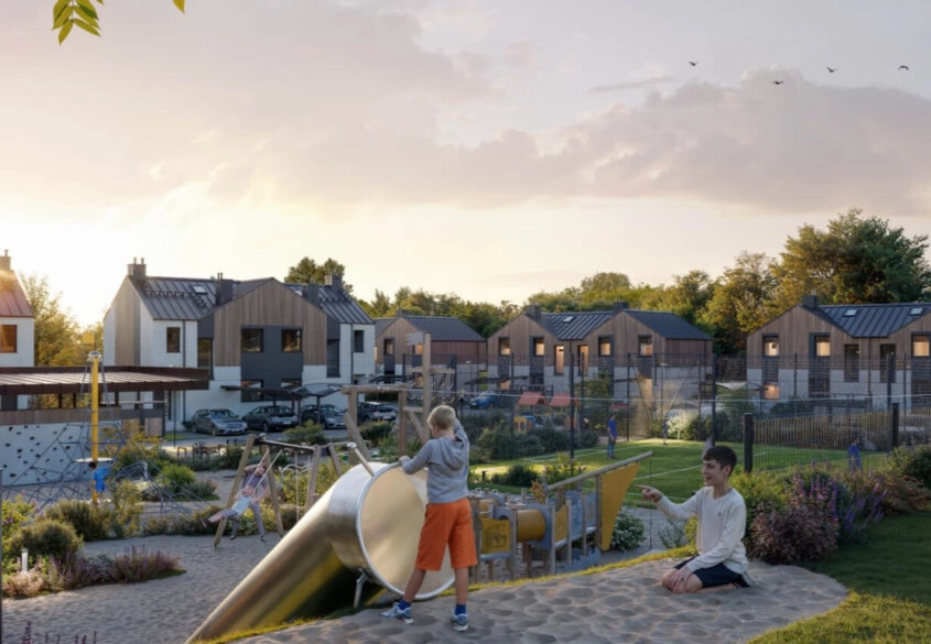 Osiedle domów z budynkiem rekreacji wspólnej. Hit!