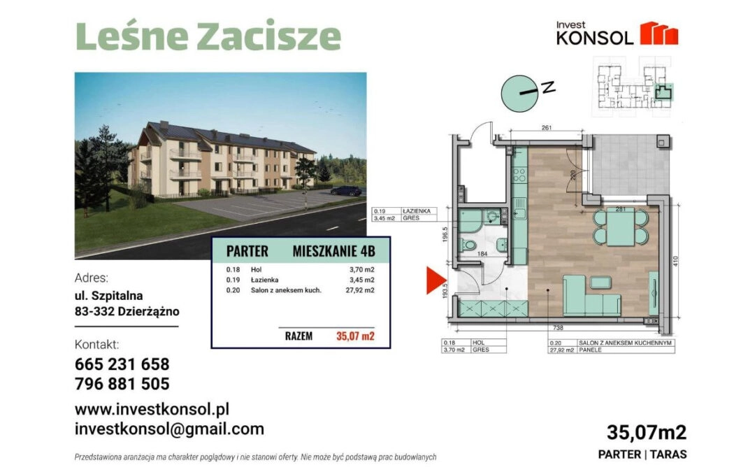 kawalerka do własnej aranżacji