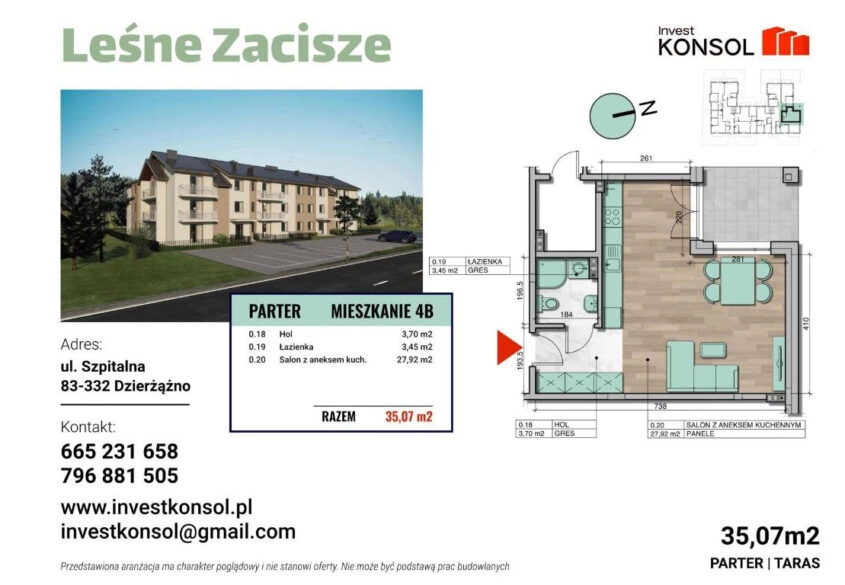 kawalerka do własnej aranżacji