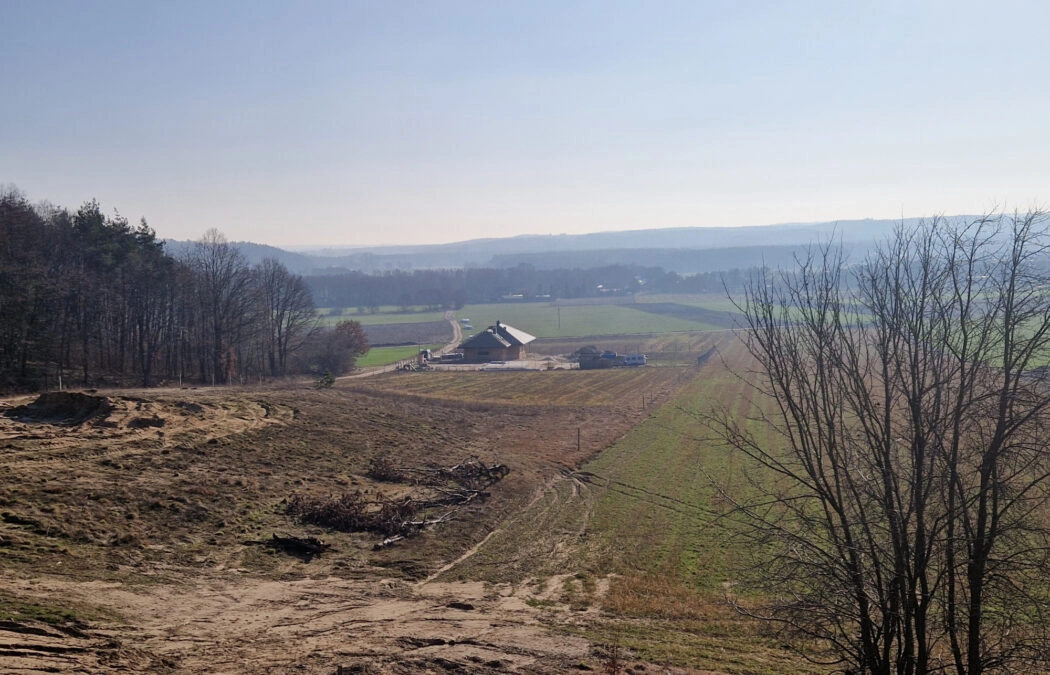 Działka przy lesie z pięknym widokiem