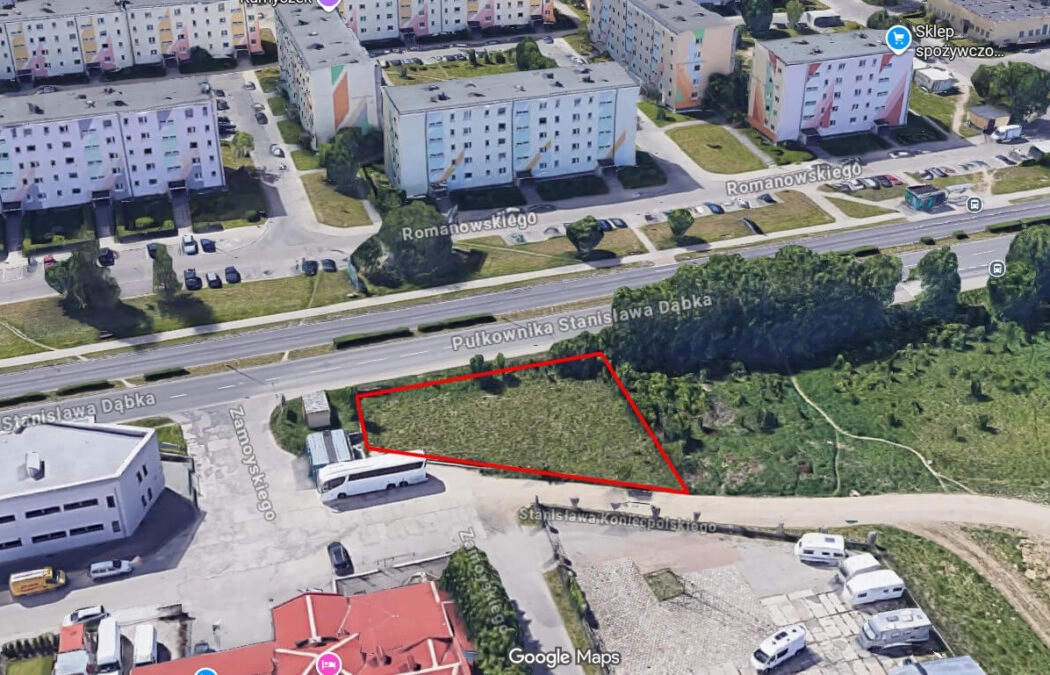 Działka usługowa w świetnej lokalizacji przy Dąbka
