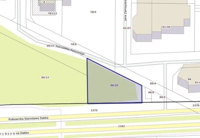 Działka usługowa w świetnej lokalizacji przy Dąbka