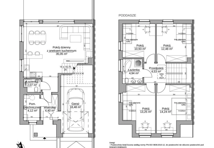 Dom bliźniak przy ul. Karuskiej w Dzierżożnie
